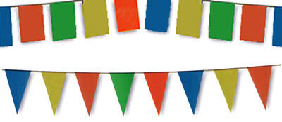 festoni di bandierine colorate - cordate di bandiere colorate