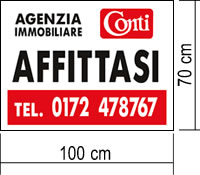 cartello agenzia immobiliare AFFITTASI - Stampa Cartelloni pubblicitari